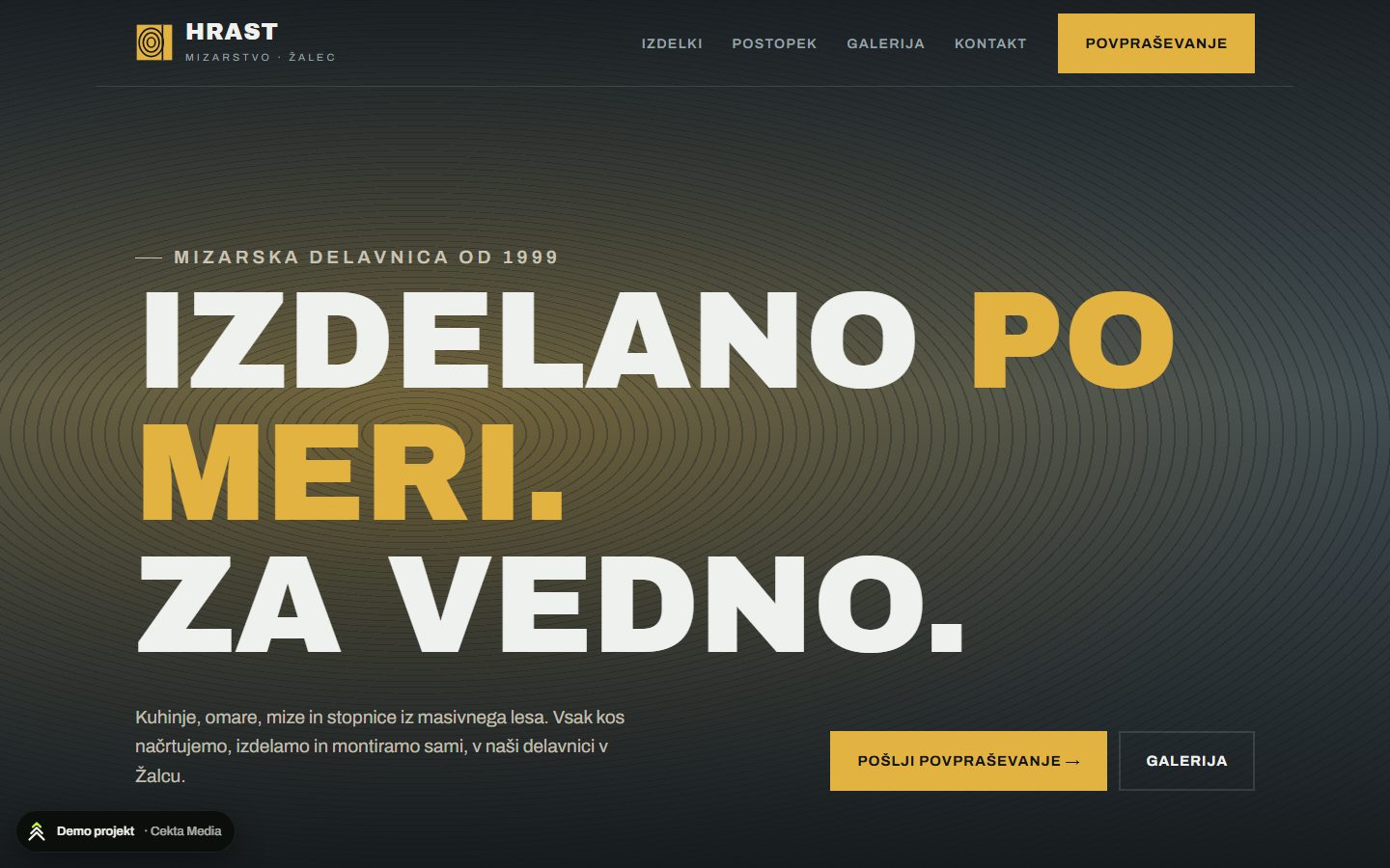 Prenovljena spletna stran Mizarstva Hrast
